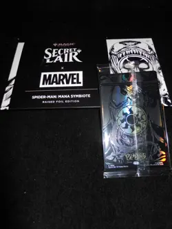 MtG Secret Lair Marvel Spider-Man: Mana Symbiote sealed pack (opened cardboard) - Image 1