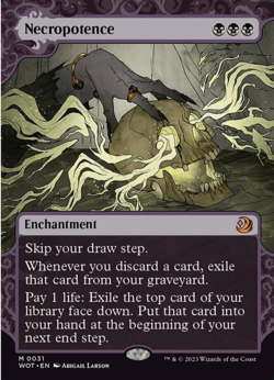 [1x] Necropotence Near Mint, English Wilds of Eldraine Extras MTG Magic - Image 1