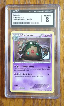 Noble Victories Garbodor 49/101 CGC 8 - 2011 Pokemon Graded - Image 1
