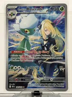 2025 POKEMON SCARLET VIOLET DESTINED RIVALS CYNTHIAS ROSERADE ILLUSTRATION RARE - Image 1