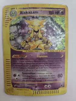 Alakazam Holo Rare 1/165 Expedition Base Set WOTC Vintage Pokemon - Image 1