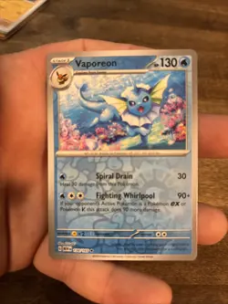 Pokemon Vaporeon 022/131 Sv: Prismatic Evolutions Reverse Holo Rare 130HP - Image 1
