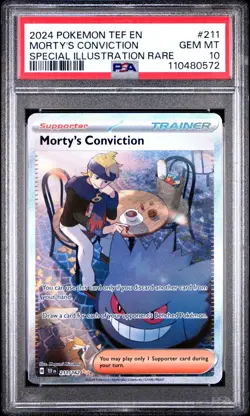 Mortys Conviction Special Illustration Pokemon Temporal Forces 211/162 - Image 1