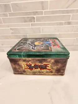 Konami Yu-Gi-Oh! Blue-Eyes White Dragon Collectible Metal Tin Green Brown Gold - Image 2