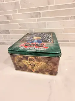 Konami Yu-Gi-Oh! Blue-Eyes White Dragon Collectible Metal Tin Green Brown Gold - Image 5