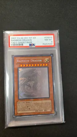 Yu-Gi-Oh! Rainbow Dragon Tactical Evolution Ghost Rare 1st Ed PSA 8 - Image 1