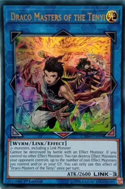 CHIM-EN099 DRACO MASTERS OF THE TENYI ULTRA RARE 1ST EDITION YuGiOh CARD - Image 1
