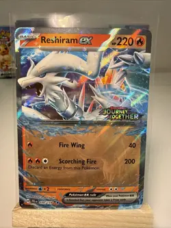 Pokemon Reshiram EX Double Rare Holo Card 030/159 Sv09: Journey Together STAMPED - Image 1