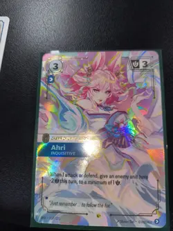 Riot Games Ahri INQUISITIVE Champion Unit Holo Card 227/221 2025 LoL - Image 1