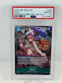 2024 ONE PIECE NAMI OP02-036 PREMIUM CARD COLLECTION BEST SELECTION VOL 1 PSA 10 - Image 1