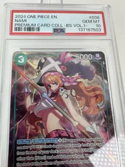2024 ONE PIECE NAMI OP02-036 PREMIUM CARD COLLECTION BEST SELECTION VOL 1 PSA 10 - Image 4