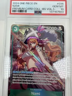 2024 ONE PIECE NAMI OP02-036 PREMIUM CARD COLLECTION BEST SELECTION VOL 1 PSA 10 - Image 5