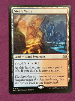 Steam Vents Lorwyn Eclipsed Regular- Shock Land MTG NM - Image 1