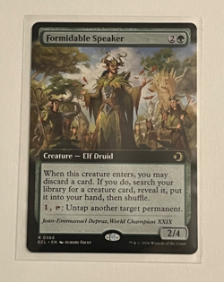 MTG Formidable Speaker - Extended Art - Lorwyn Eclipsed #366 - Image 1