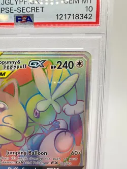 2019 Pokemon S&M Cosmic Eclipse Mega Lopunny & Jigglypuff GX #261 | PSA 10 GM MT - Image 3