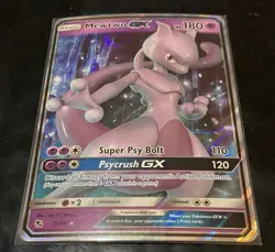 2019 Pokemon Hidden Fates Mewtwo GX Full Art 31/68 Nm - Image 1