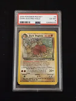 Pokemon TCG Dark Dugtrio 6/82 Team Rocket Holo PSA 6 - Image 1