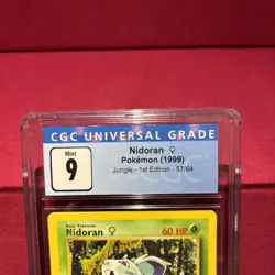 Pokemon Nidoran 1st Edition Jungle Set 57/64 CGC 9 - Image 2