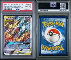 Moltres Zapdos Articuno GX SM210 Pokemon Hidden Fates Stained Glass Birds PSA 10 - Image 3