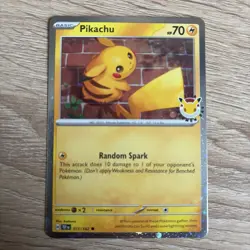 Pikachu 051/162 30th Anniversary Stamped 2026 Pokemon Day Promo - Image 1