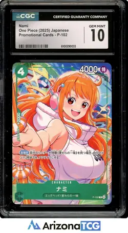 One Piece 2025 Nami P-102 Japanese Promo GEM MINT CGC 10 - Image 1