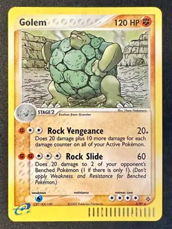 Golem 5/97 2003 EX Dragon Pokemon Card TCG Nintendo e-Series Holo Rare - Lp/Vlp - Image 1