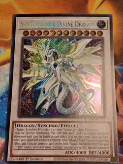 1st ed Stardust Sifr Divine Dragon BLMM-EN151 Secret Rare Yugioh Card MP - Image 1