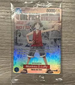 One Piece Card Monkey.D.Luffy US College Basketball Voyage Promo - Image 1