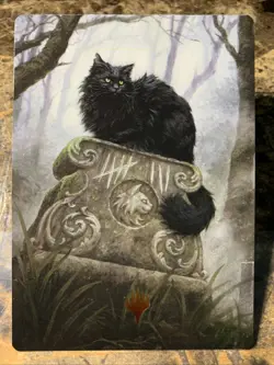 MTG TCG Nine-Lives Familiar 2 Art Card 36/54 Gold-Stamped Planeswalker Symbol - Image 1