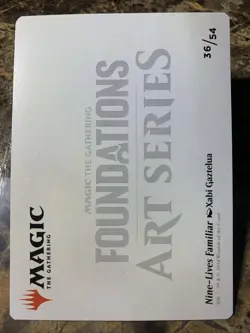 MTG TCG Nine-Lives Familiar 2 Art Card 36/54 Gold-Stamped Planeswalker Symbol - Image 3