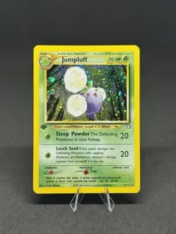 Pokemon TCG Jumpluff Neo Genesis Holo Card 7/111 1st Edition Rare - Image 1