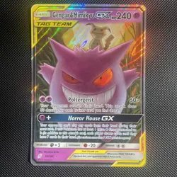 Gengar & Mimikyu GX - Pokemon TCG - Holo Ultra Rare Card 53/181 Tag Team - NM - Image 1