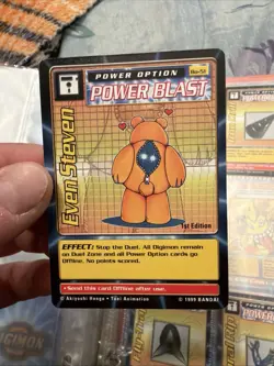 VTG Digimon Even Steven Bo-51 Power Blast Option Trading Card Game 1st Edition - Image 1