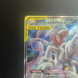 Pokemon Mewtwo and Mew GX TCG Sun & Moon Holo Promo Card #SM191 MINT - Image 3