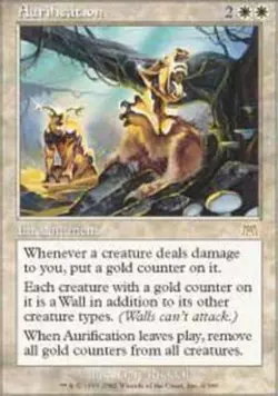 MTG Aurification, Onslaught, Heavily Played, English - Image 1