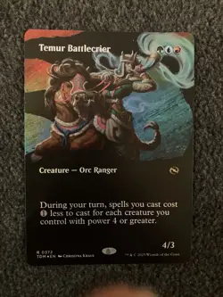 Magic MTG - Temur Battlecrier (Borderless) Foil - Tarkir: Dragonstorm - Image 1