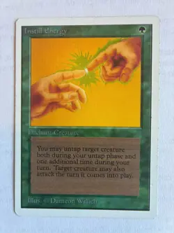 Instill Energy MP Unlimited Edition vintage MTG Magic The Gathering X1 - Image 1