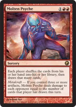 1x Molten Psyche - Foil Moderate Play MTG Magic - Kid Icarus - - Image 1