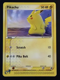 Pokemon Pikachu 72/100 EX Sandstorm - MP - Image 1