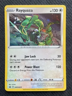 Pokemon 2020 Sword & Shield Promo Rayquaza SWSH029 - Holo NEAR MINT - Image 1