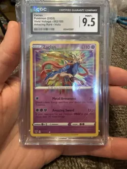 Pokemon Vivid Voltage Amazing Rare Zacian 82/185 CGC 9.5 - Image 1