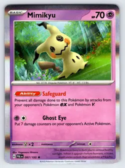 Mimikyu 097/193 2023 S&V Paldea Evolved Pokemon Card TCG Nintendo Holo Rare - Nm - Image 1