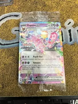 Pokemon SEALED Espeon ex 034/131 Prismatic Evolutions Surprise Box Promo Holo!! - Image 1
