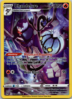 Chandelure TG04/TG30 Lost Origin Trainer Gallery Holo Full Art Pokemon TCG - Image 1
