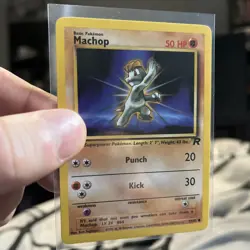 Machop 1st edition Team Rocket 59/82 WOTC vintage Pokemon - Image 1