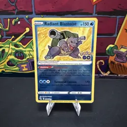 Radiant Blastoise Pokemon GO - Pokemon NM 018/078 - Image 1