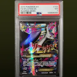2015 POKEMON XY ROARING SKIES #102 FULL ART/M LATIOS EX PSA 7 #102 (READ DESC) - Image 1