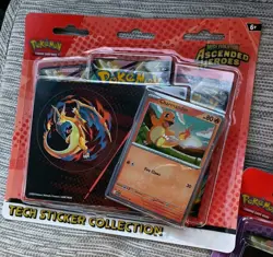 NEW Pokemon Ascended Heroes Tech Sticker Collection Charmander & Ghastly Sealed - Image 2