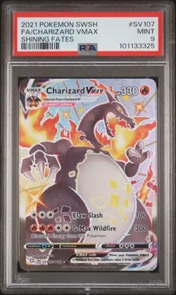 2021 Pokemon SWSH Shining Fates Charizard VMAX Shiny Vault #SV107/SV122 PSA 9 - Image 1