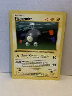 Pokemon Card Magnemite Shadowless Base Set 1st Edition 53/102 Near Mint or bette - Image 1